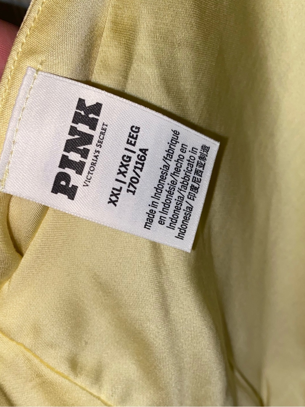 VS Pink Yellow Satin Mini Dress - Picture 2 of 5